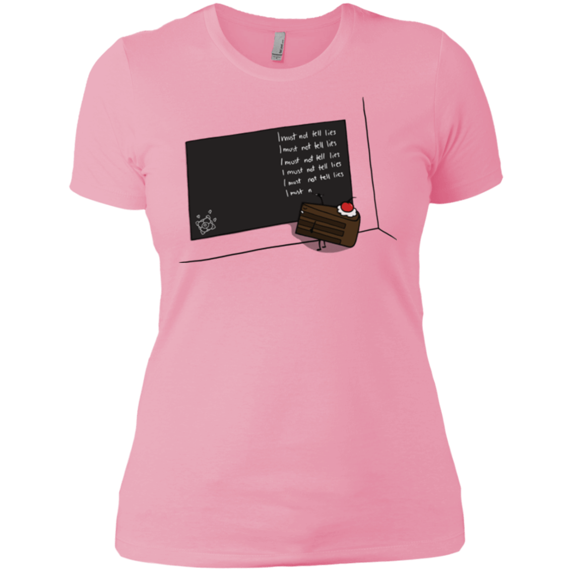 T-Shirts Light Pink / X-Small The Cake is a Lie Women's Premium T-Shirt