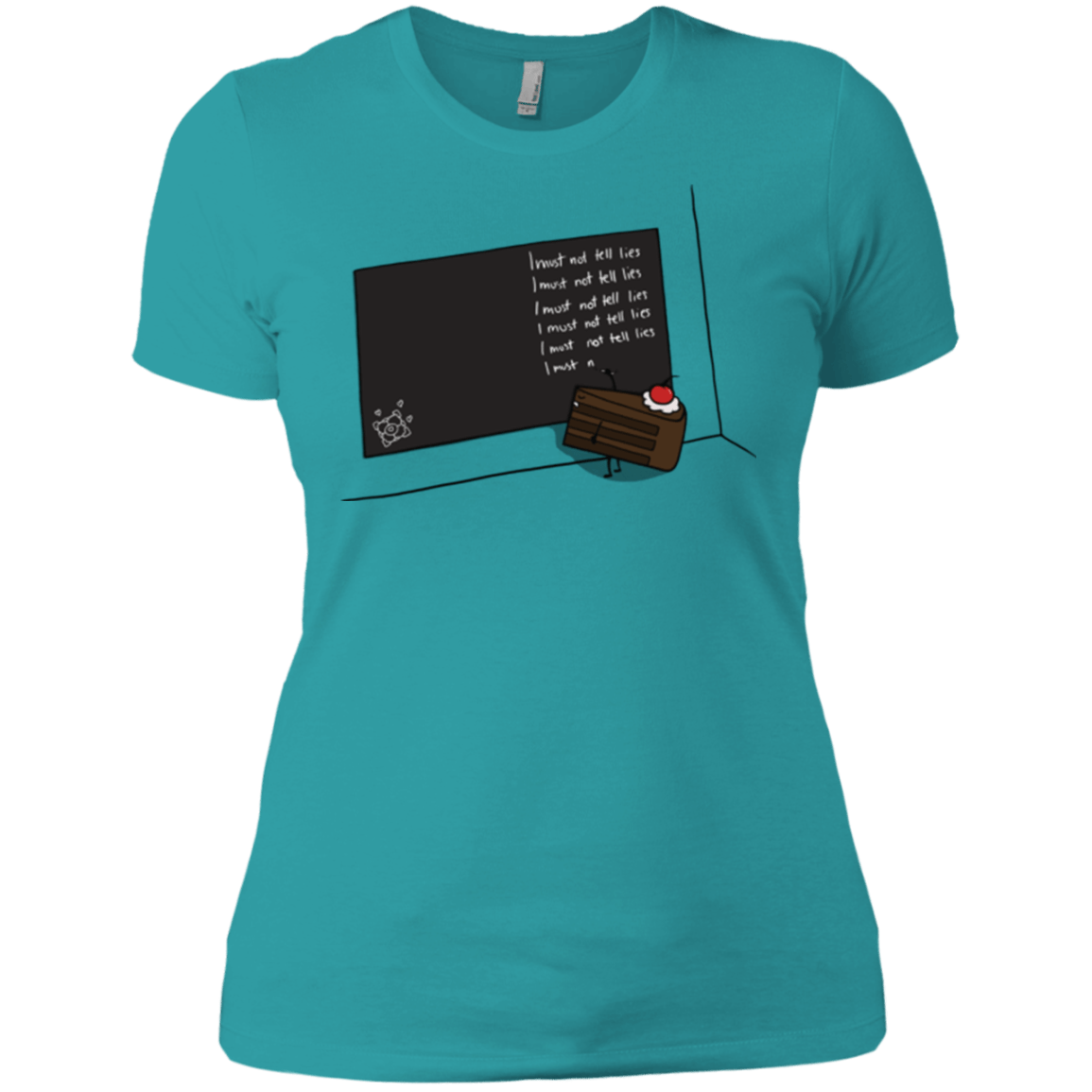 T-Shirts Tahiti Blue / X-Small The Cake is a Lie Women's Premium T-Shirt