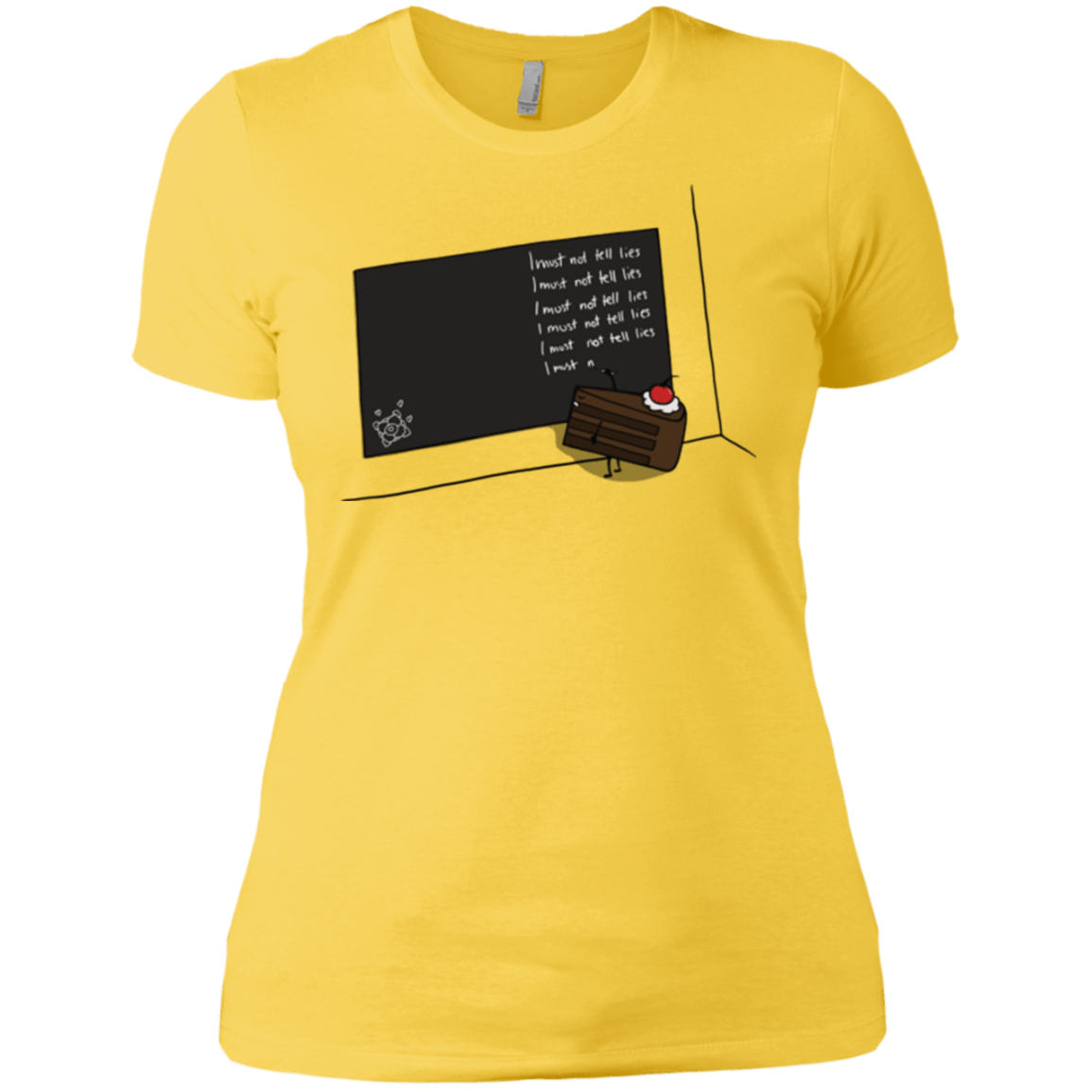 T-Shirts Vibrant Yellow / X-Small The Cake is a Lie Women's Premium T-Shirt