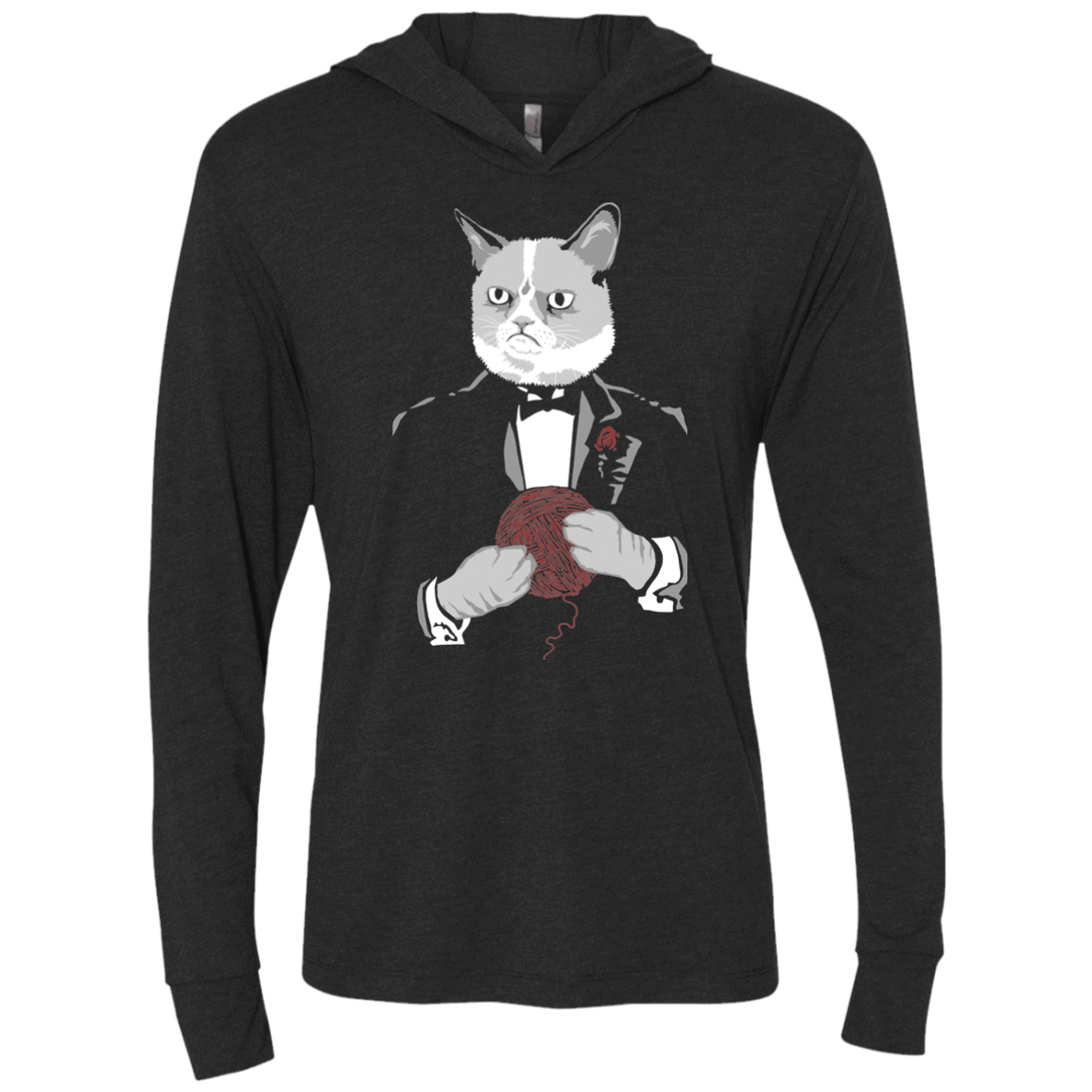 T-Shirts Vintage Black / X-Small The Catfather Triblend Long Sleeve Hoodie Tee