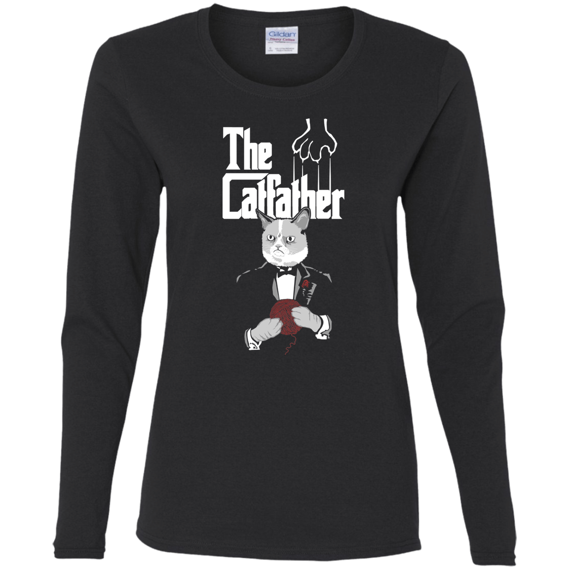 T-Shirts Black / S The Catfather Women's Long Sleeve T-Shirt
