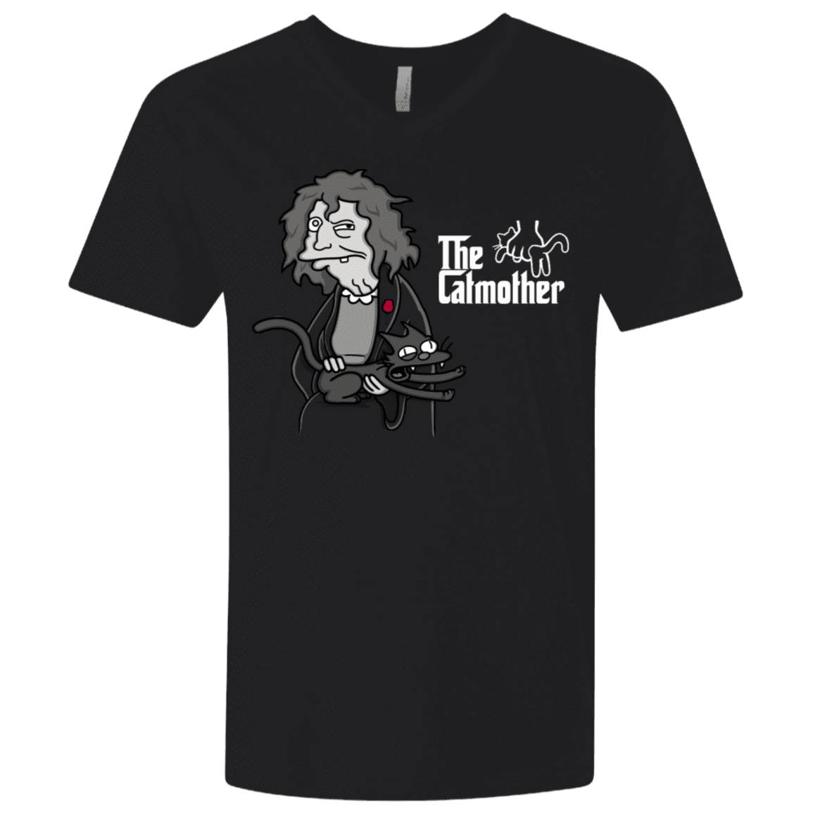 T-Shirts Black / X-Small The Catmother Men's Premium V-Neck