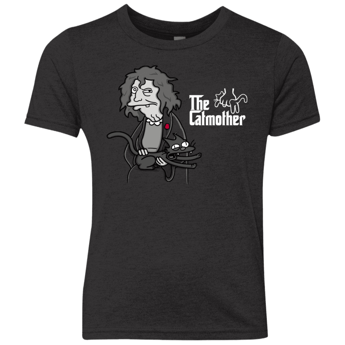T-Shirts Vintage Black / YXS The Catmother Youth Triblend T-Shirt