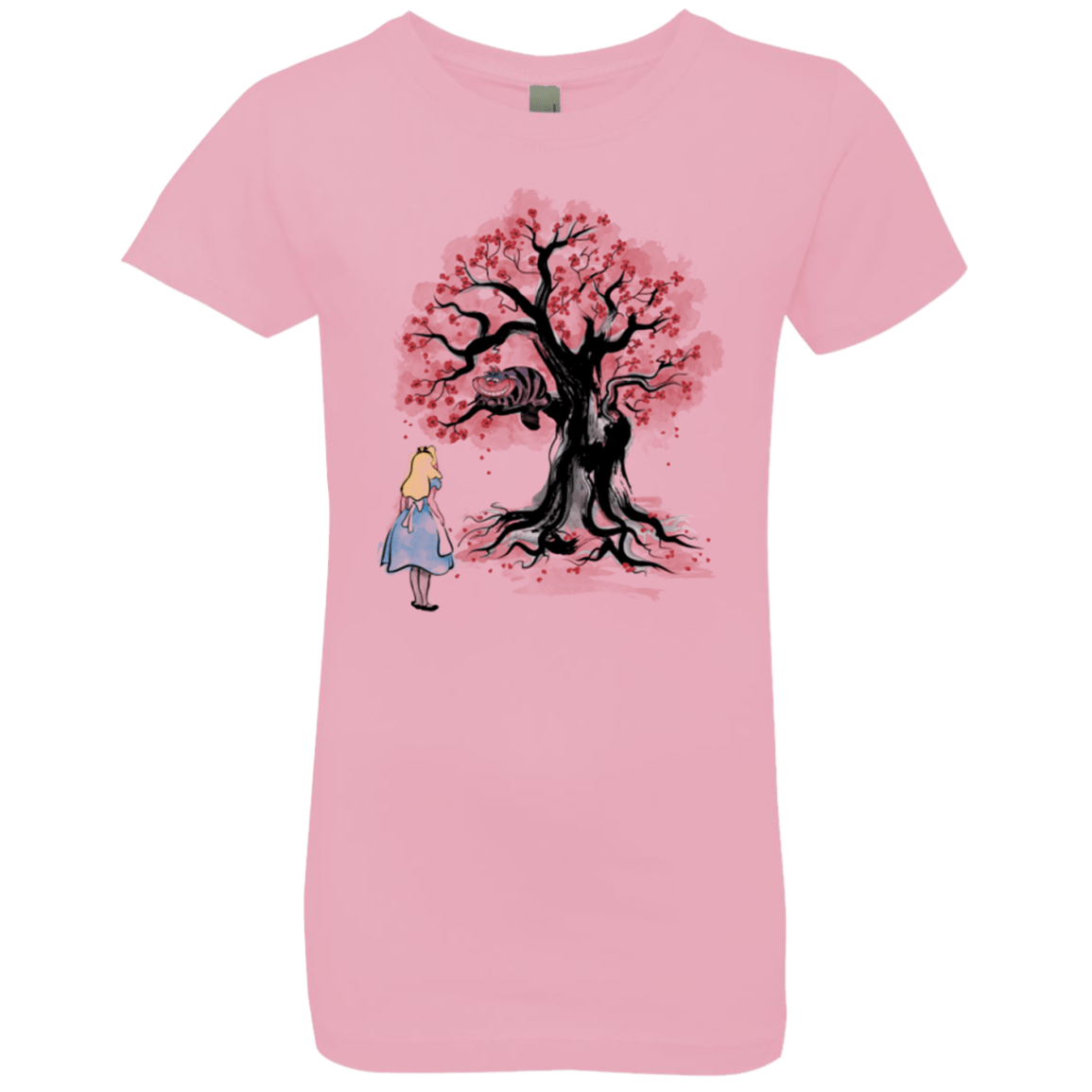T-Shirts Light Pink / YXS The Cheshire's tree Sumi-e Girls Premium T-Shirt