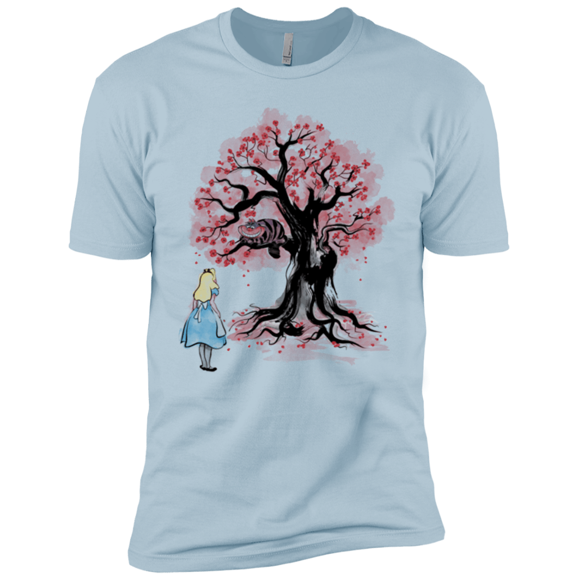 T-Shirts Light Blue / X-Small The Cheshire's tree Sumi-e Men's Premium T-Shirt