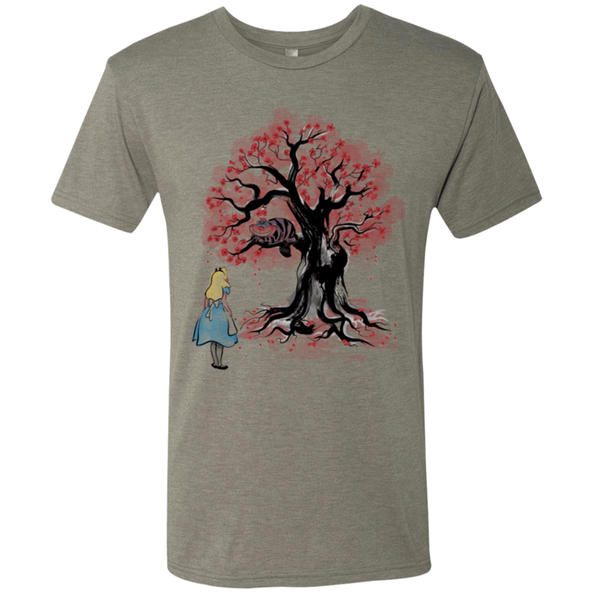 T-Shirts Venetian Grey / Small The Cheshire's tree Sumi-e Men's Triblend T-Shirt
