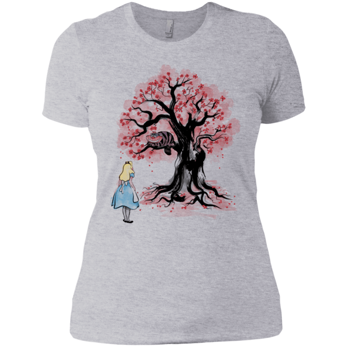 T-Shirts Heather Grey / X-Small The Cheshire's tree Sumi-e Women's Premium T-Shirt