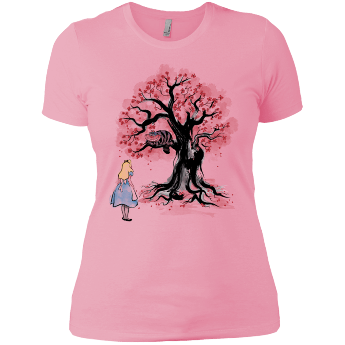 T-Shirts Light Pink / X-Small The Cheshire's tree Sumi-e Women's Premium T-Shirt