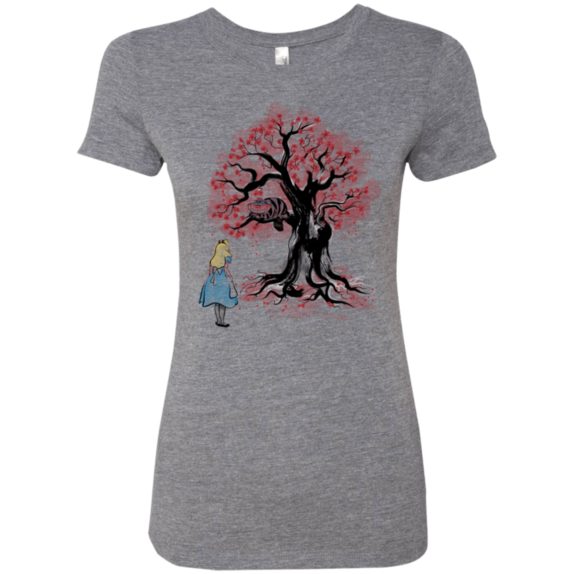 T-Shirts Premium Heather / Small The Cheshire's tree Sumi-e Women's Triblend T-Shirt
