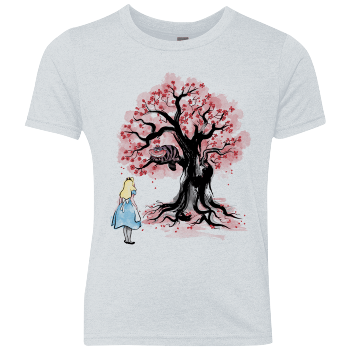 T-Shirts Heather White / YXS The Cheshire's tree Sumi-e Youth Triblend T-Shirt