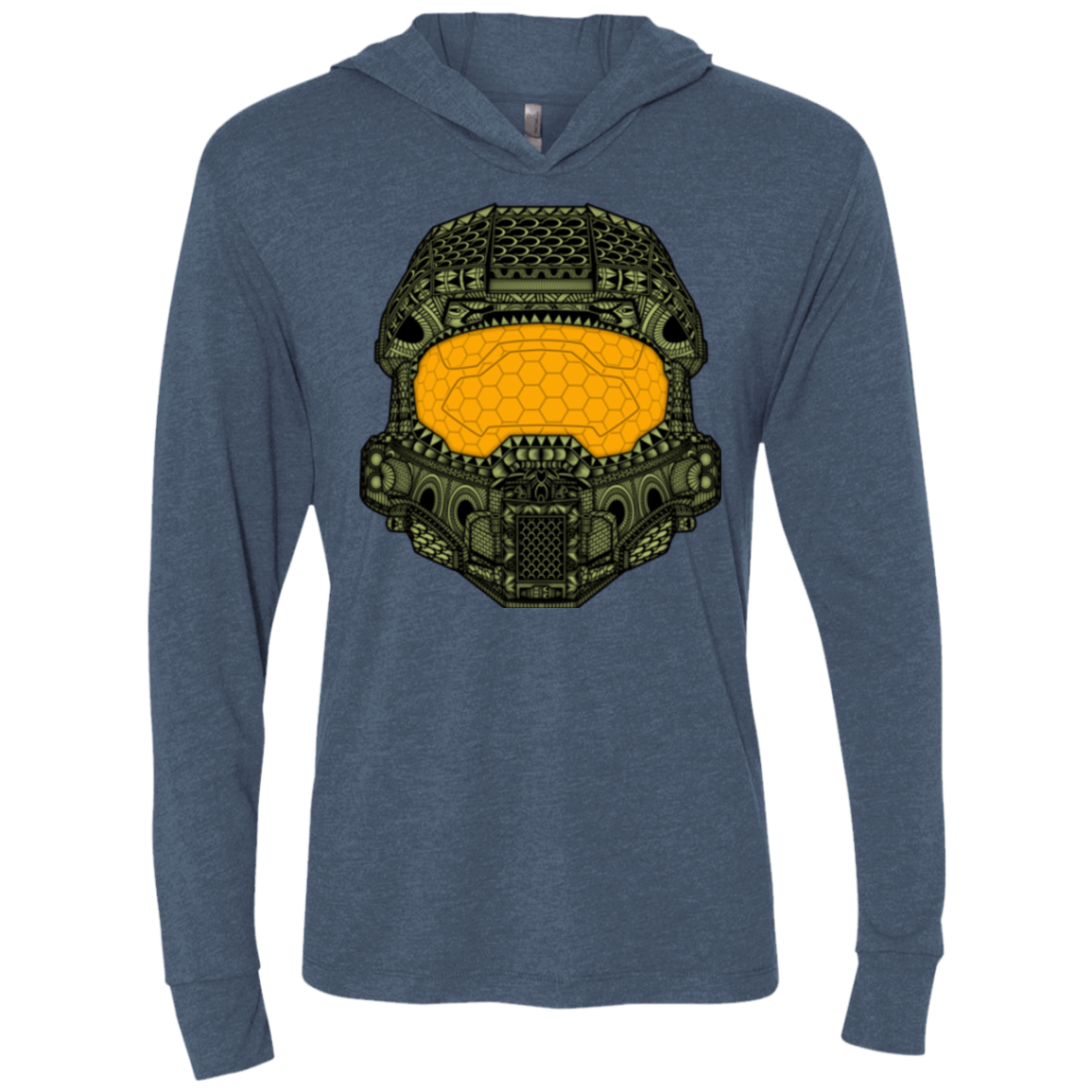 T-Shirts Indigo / X-Small The Chief Triblend Long Sleeve Hoodie Tee