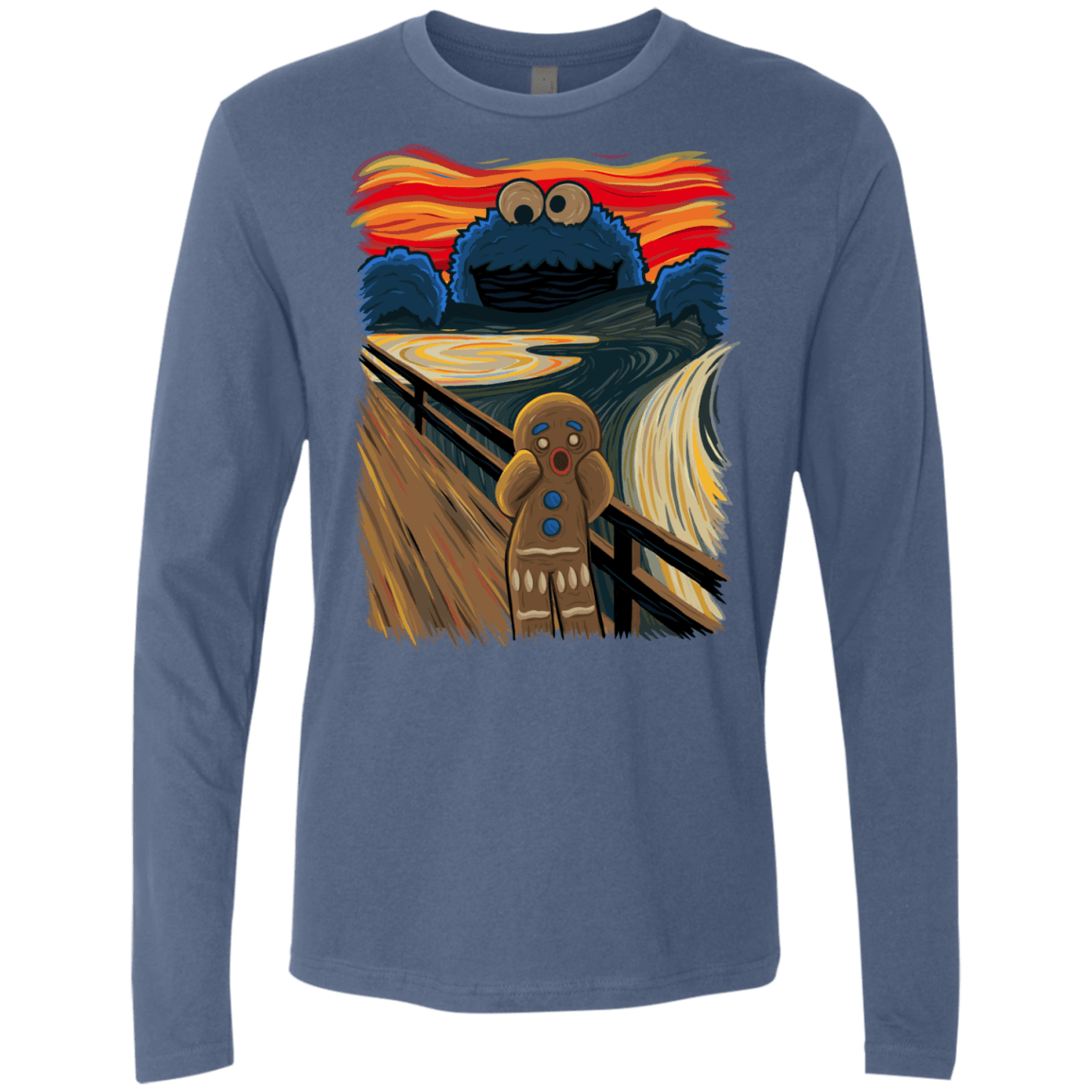 T-Shirts Indigo / Small The Cookie Muncher Men's Premium Long Sleeve