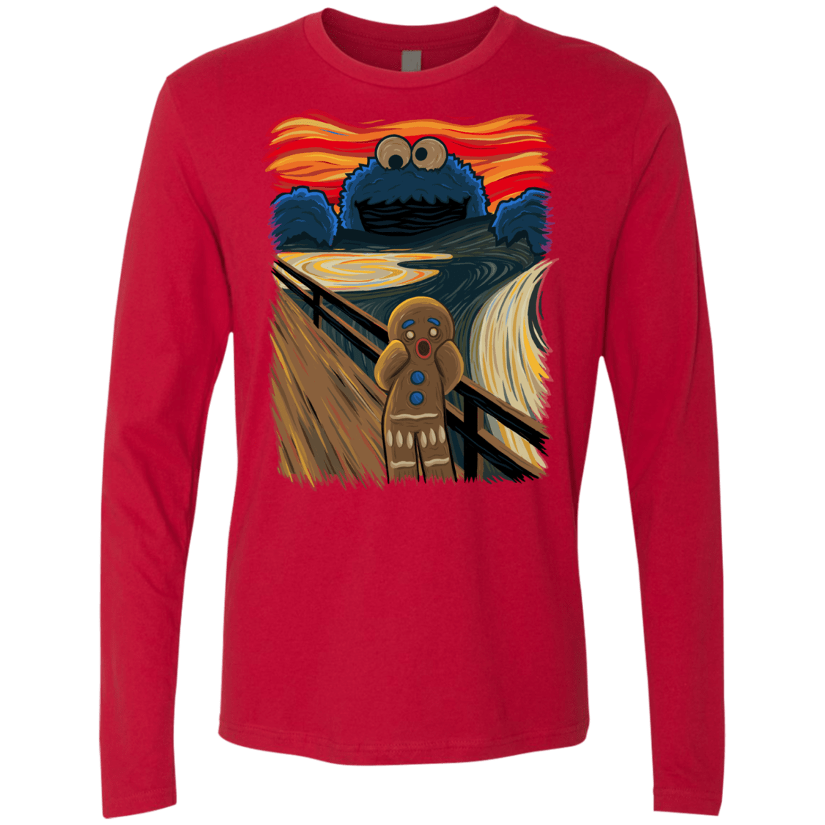 T-Shirts Red / Small The Cookie Muncher Men's Premium Long Sleeve