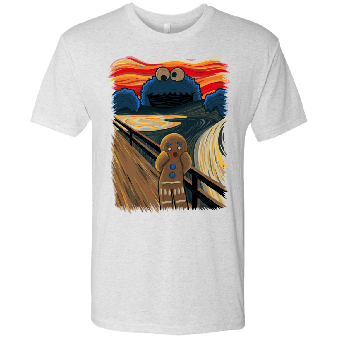 T-Shirts Heather White / Small The Cookie Muncher Men's Triblend T-Shirt