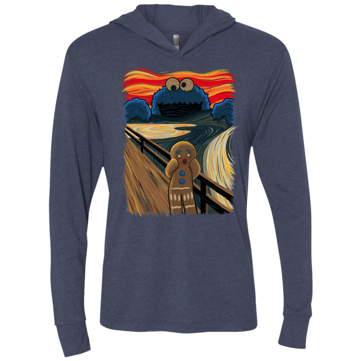 T-Shirts Vintage Navy / X-Small The Cookie Muncher Triblend Long Sleeve Hoodie Tee