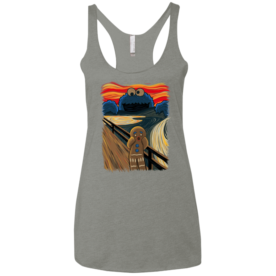 T-Shirts Venetian Grey / X-Small The Cookie Muncher Women's Triblend Racerback Tank