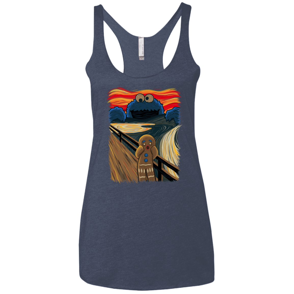T-Shirts Vintage Navy / X-Small The Cookie Muncher Women's Triblend Racerback Tank