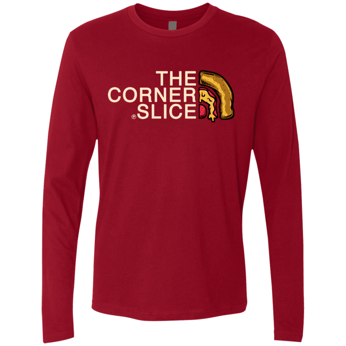 T-Shirts Cardinal / S The Corner Slice Men's Premium Long Sleeve