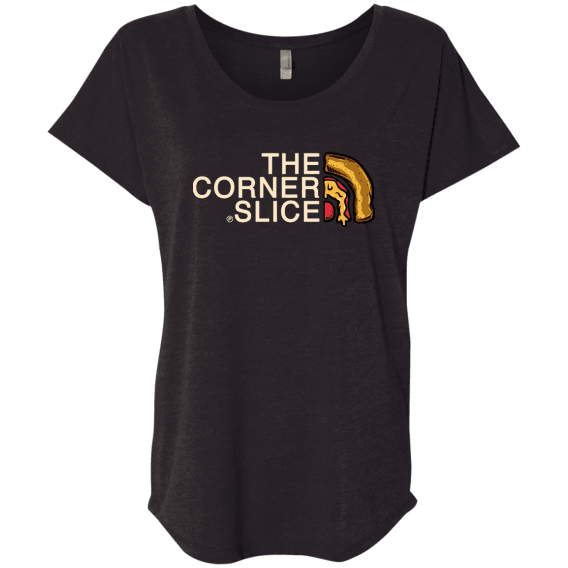 T-Shirts Vintage Black / X-Small The Corner Slice Triblend Dolman Sleeve