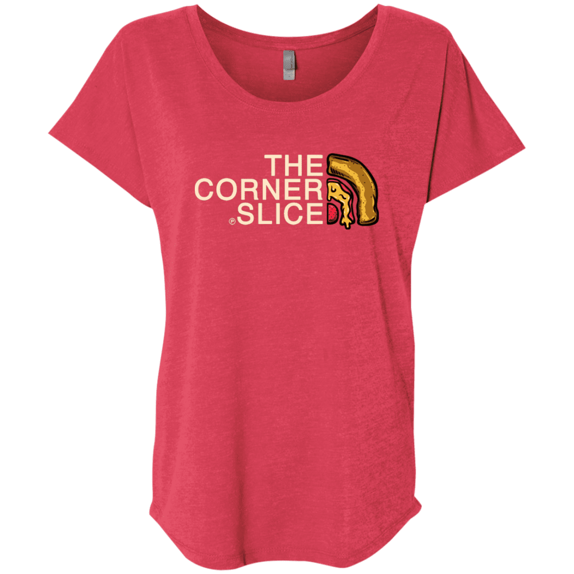 T-Shirts Vintage Red / X-Small The Corner Slice Triblend Dolman Sleeve
