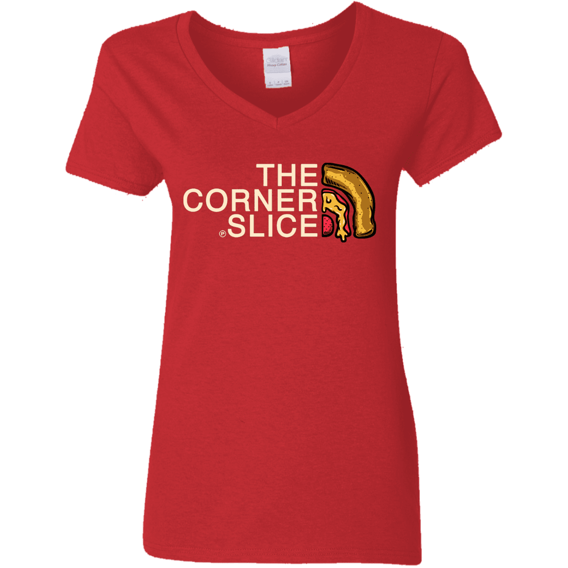 T-Shirts Red / S The Corner Slice Women's V-Neck T-Shirt