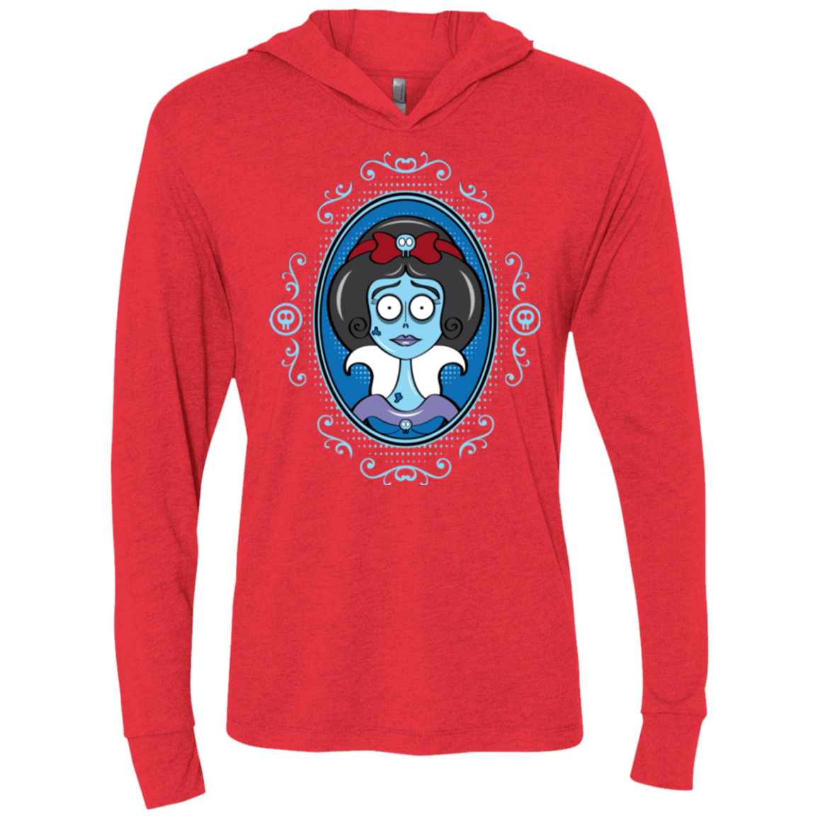 The Corpse Beauty Triblend Long Sleeve Hoodie Tee