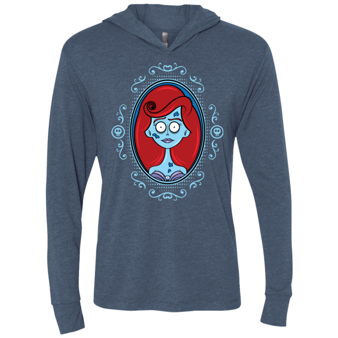 T-Shirts Indigo / X-Small The Corpse Dreamer Triblend Long Sleeve Hoodie Tee