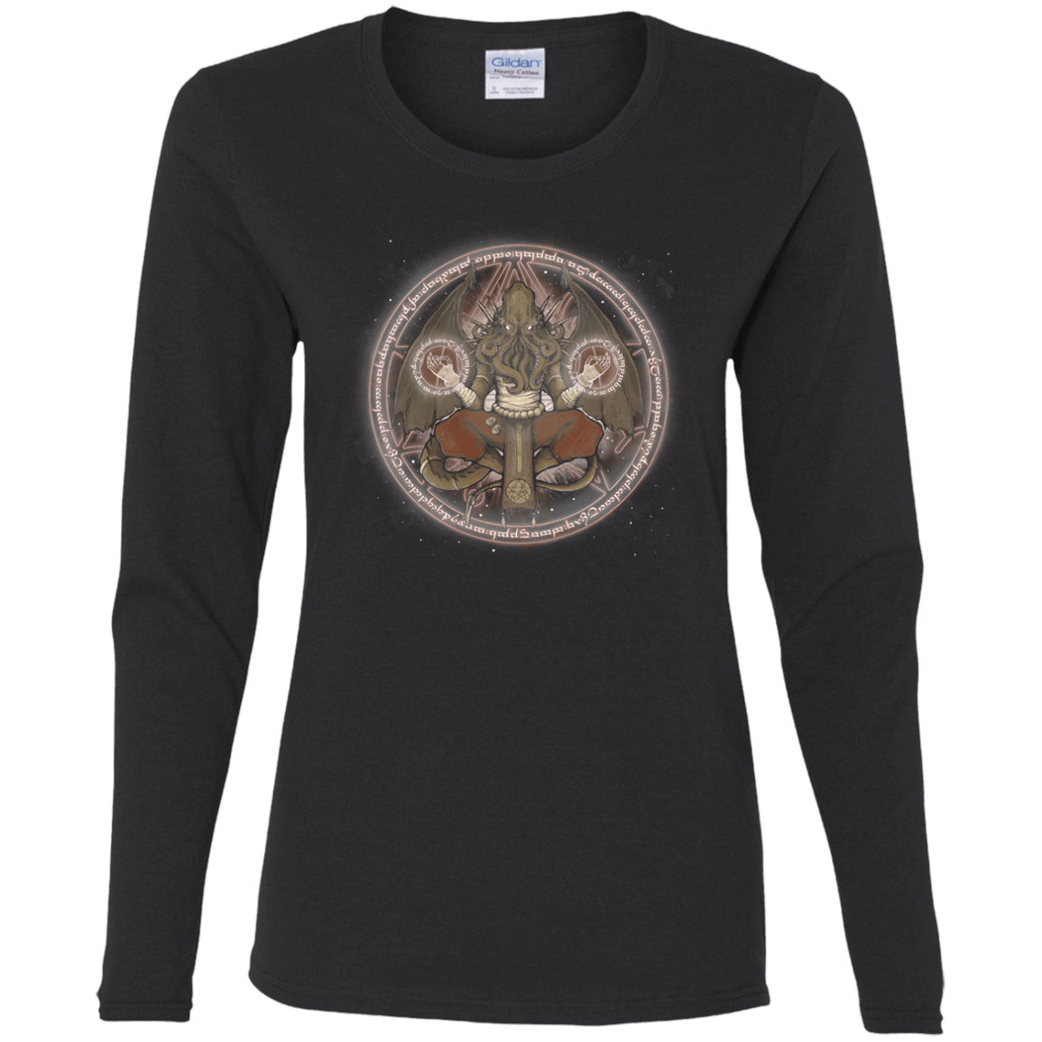 T-Shirts Black / S The Cthulhu Runes Women's Long Sleeve T-Shirt