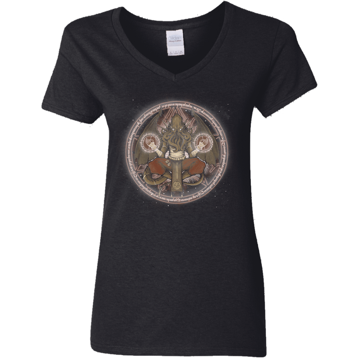 T-Shirts Black / S The Cthulhu Runes Women's V-Neck T-Shirt