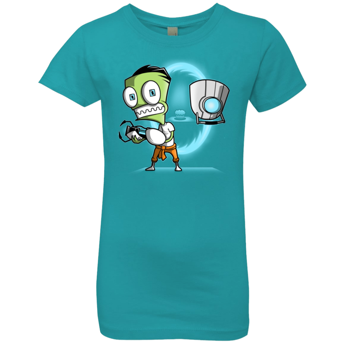 T-Shirts Tahiti Blue / YXS THE CUPCAKE IS A LIE Girls Premium T-Shirt