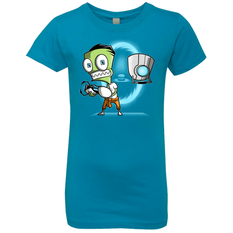 T-Shirts Turquoise / YXS THE CUPCAKE IS A LIE Girls Premium T-Shirt