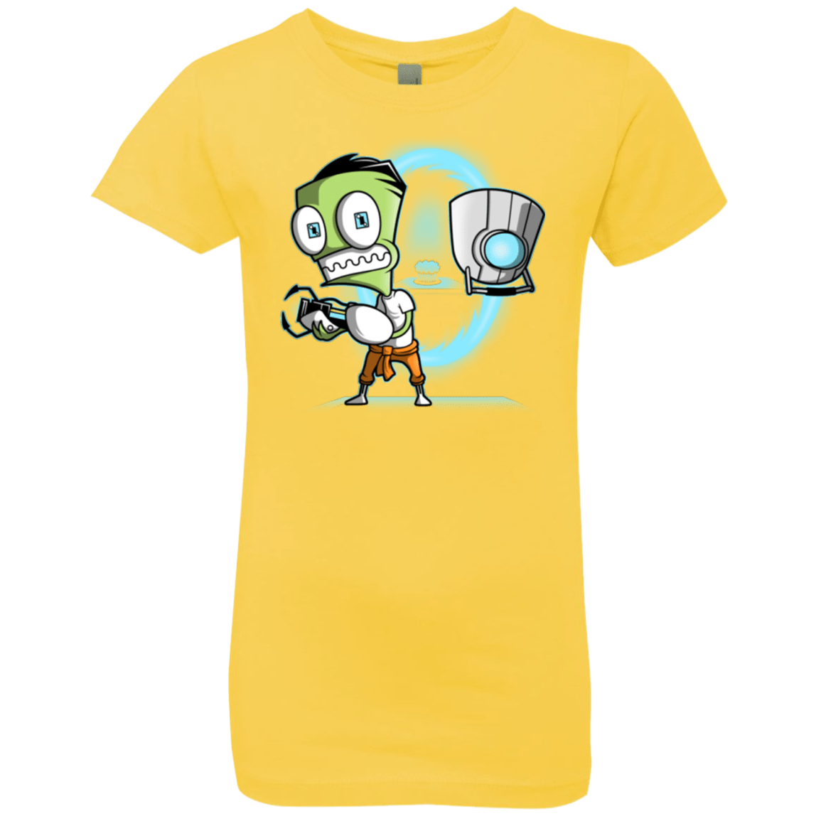 T-Shirts Vibrant Yellow / YXS THE CUPCAKE IS A LIE Girls Premium T-Shirt