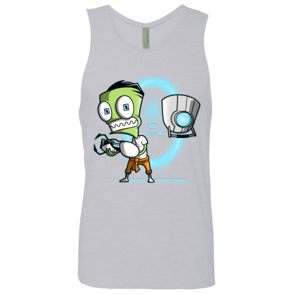 T-Shirts Heather Grey / Small THE CUPCAKE IS A LIE Men's Premium Tank Top