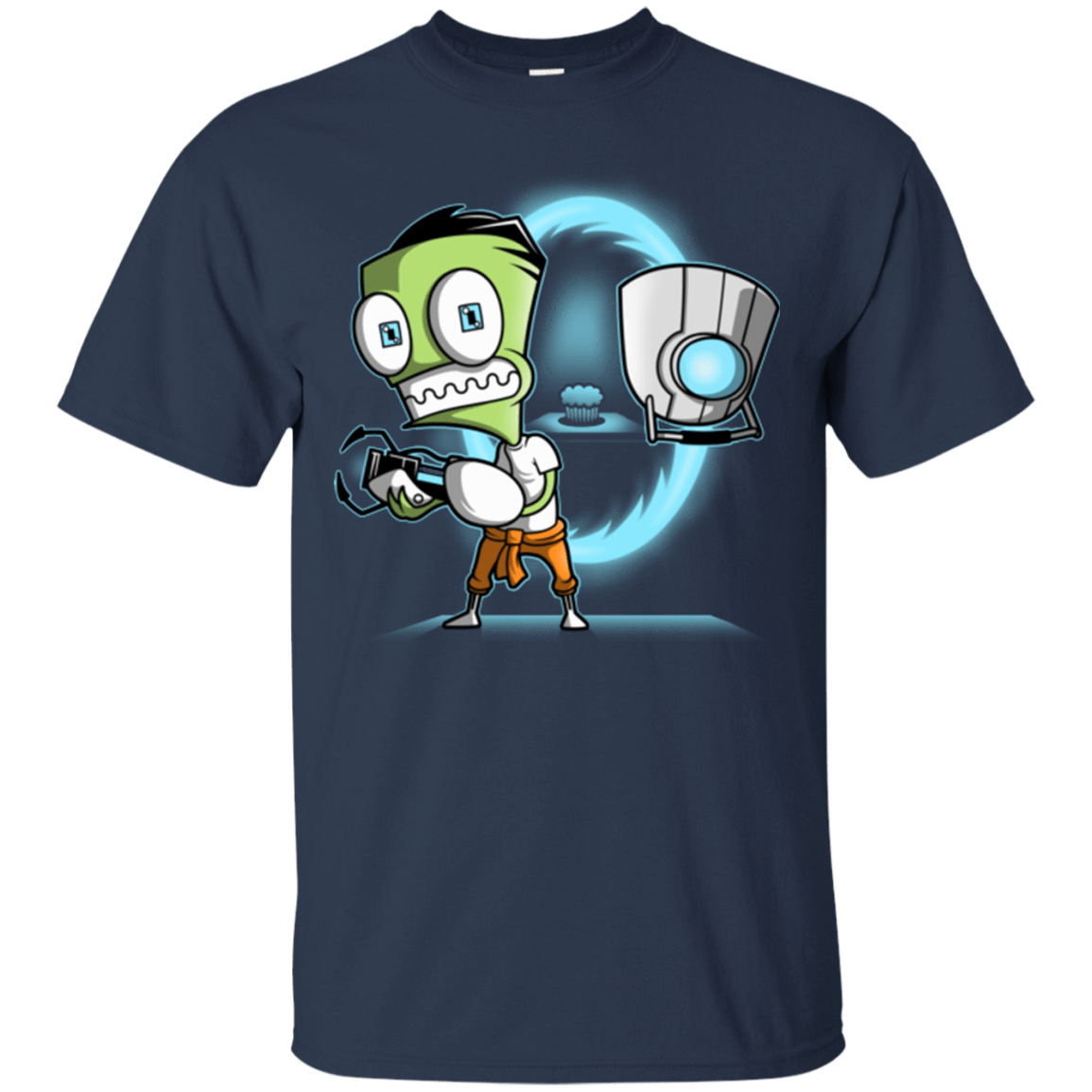 T-Shirts Navy / Small THE CUPCAKE IS A LIE T-Shirt