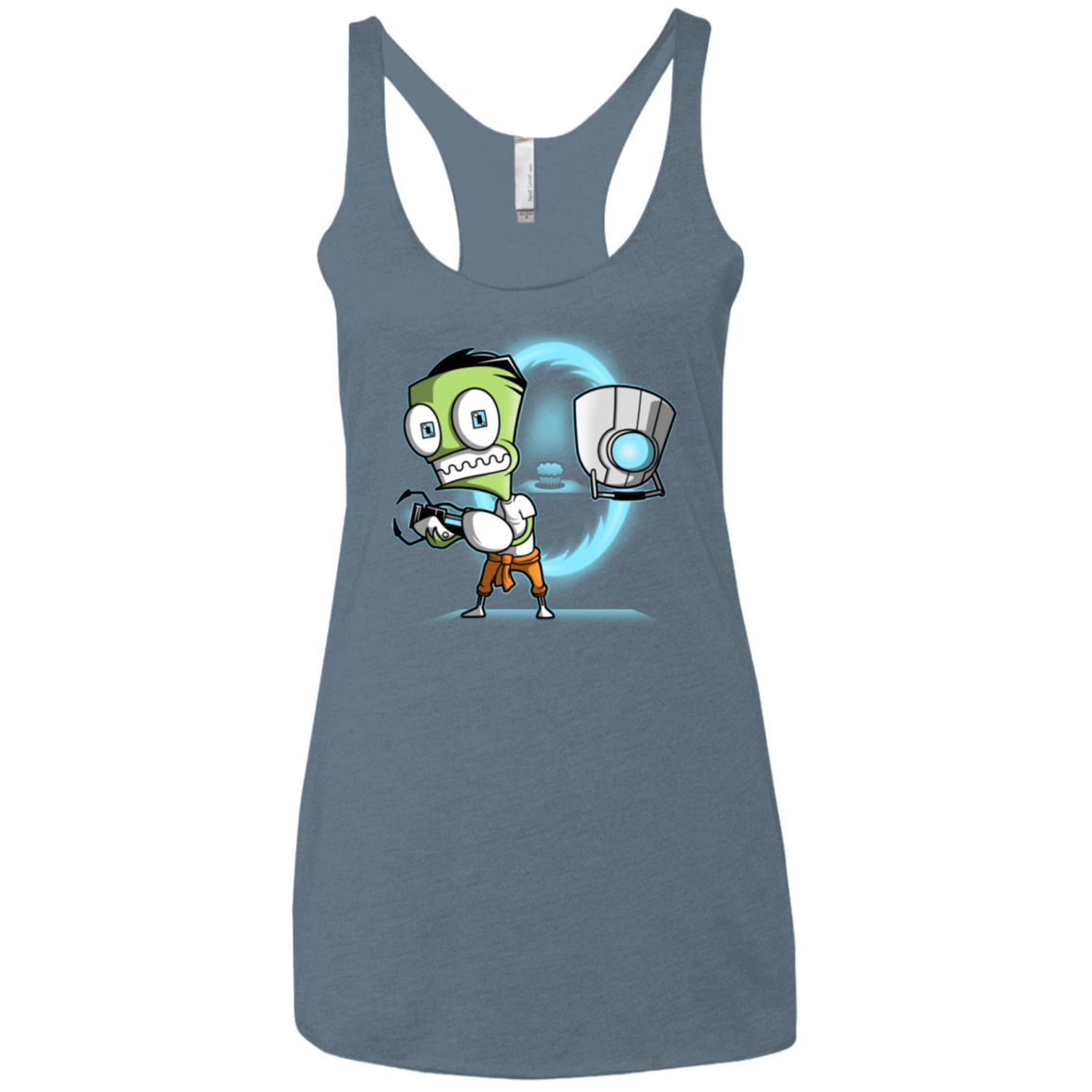 T-Shirts Indigo / X-Small THE CUPCAKE IS A LIE Women's Triblend Racerback Tank
