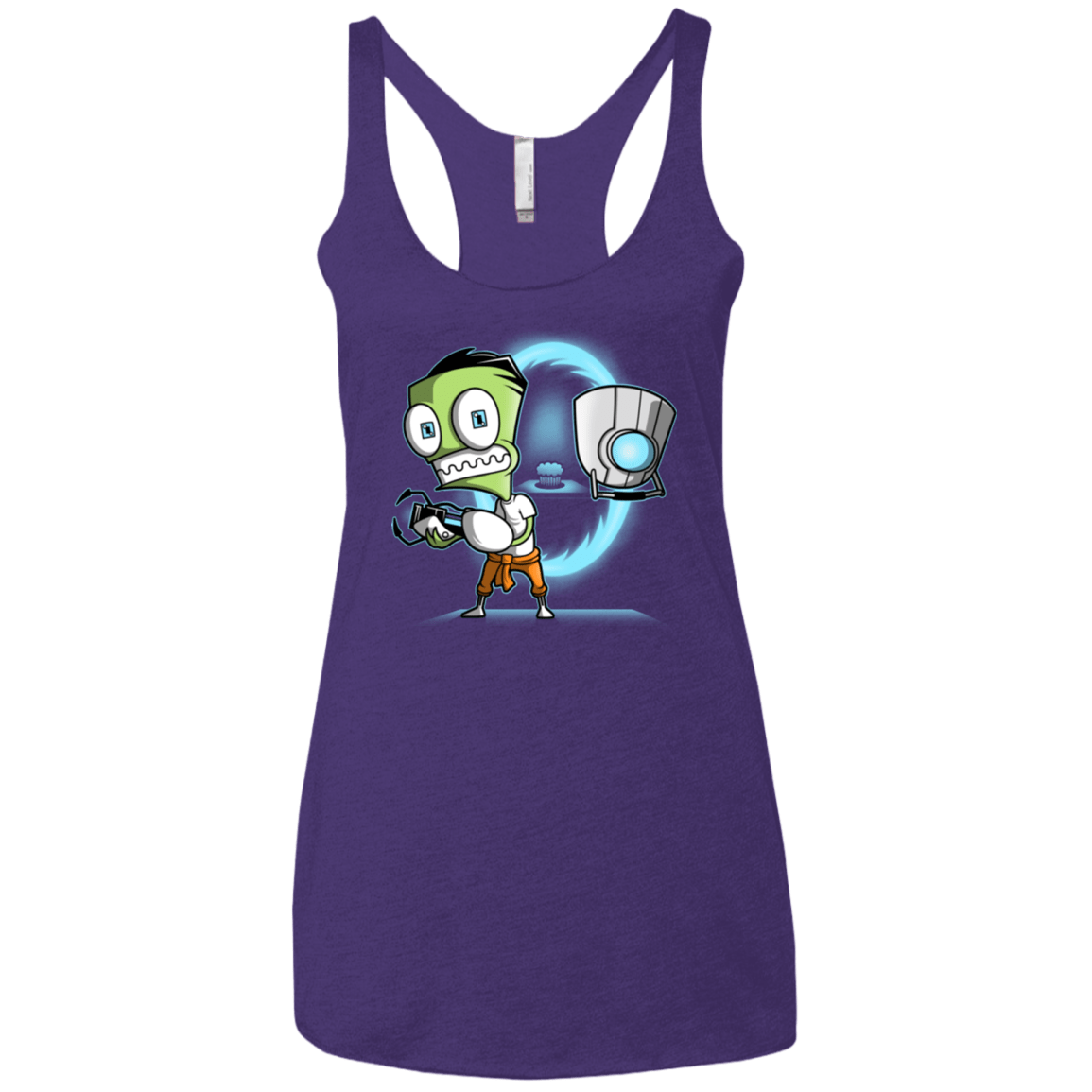 T-Shirts Purple / X-Small THE CUPCAKE IS A LIE Women's Triblend Racerback Tank