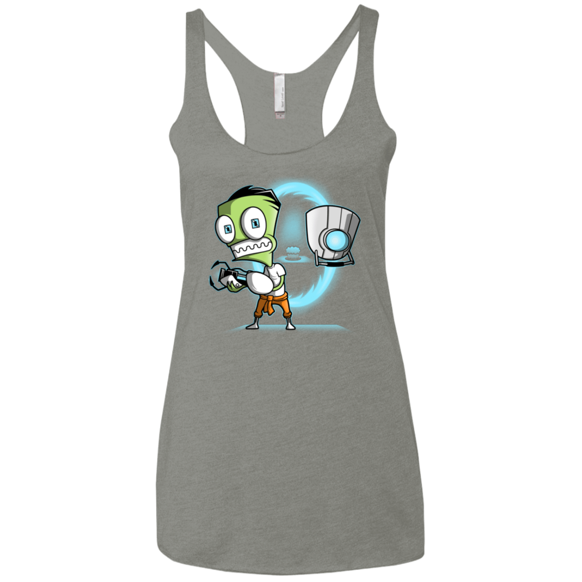 T-Shirts Venetian Grey / X-Small THE CUPCAKE IS A LIE Women's Triblend Racerback Tank