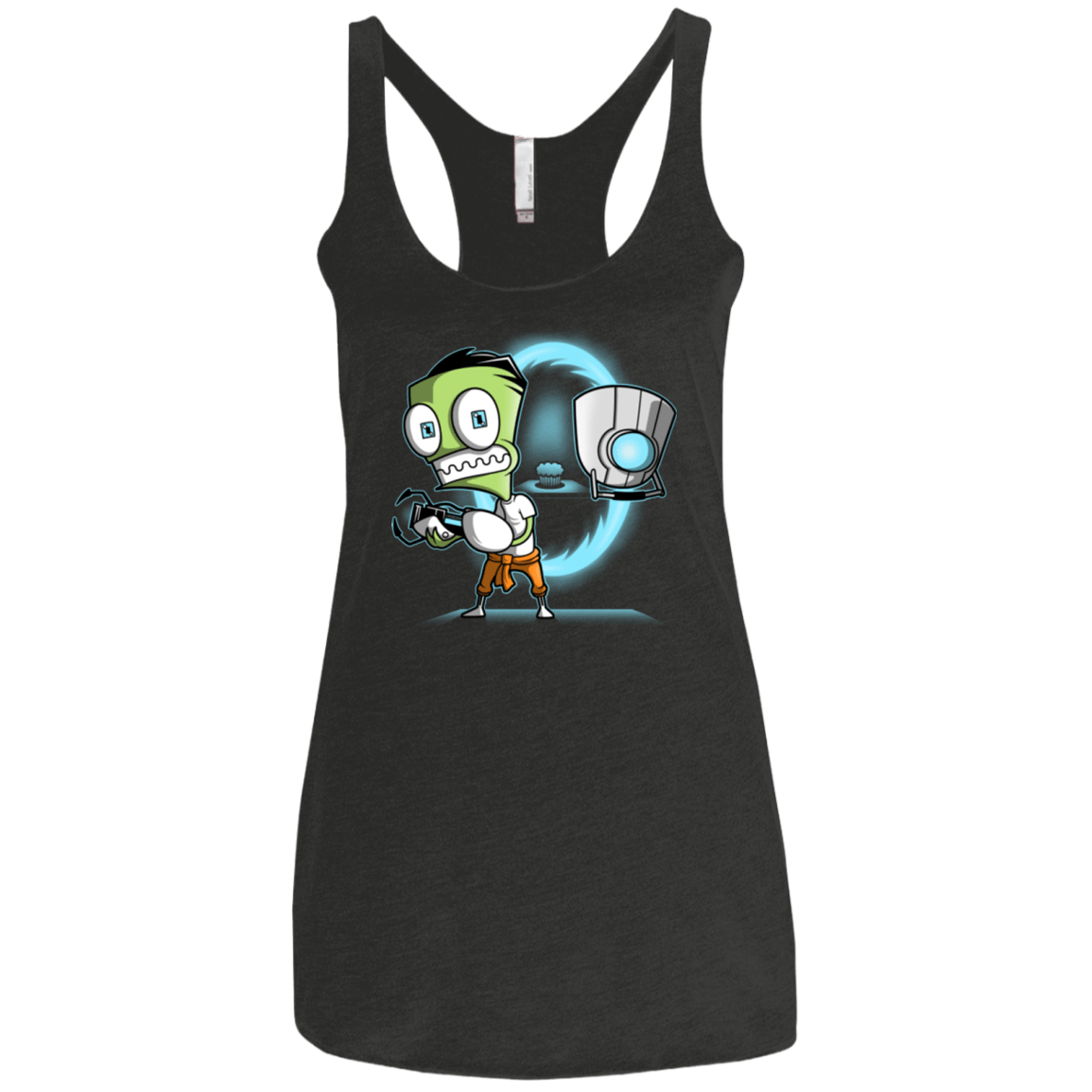 T-Shirts Vintage Black / X-Small THE CUPCAKE IS A LIE Women's Triblend Racerback Tank