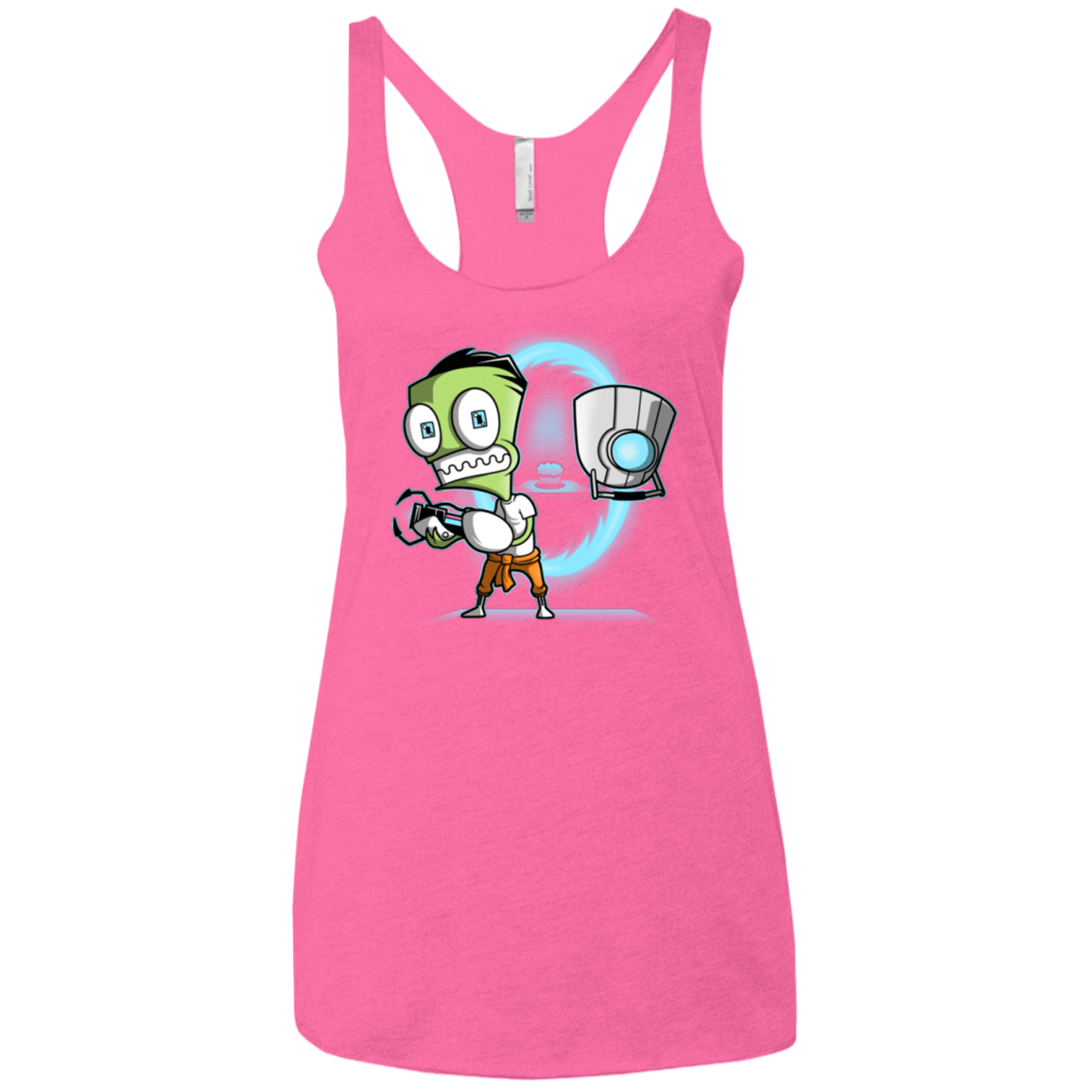 T-Shirts Vintage Pink / X-Small THE CUPCAKE IS A LIE Women's Triblend Racerback Tank