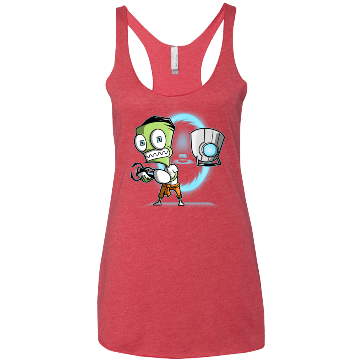 T-Shirts Vintage Red / X-Small THE CUPCAKE IS A LIE Women's Triblend Racerback Tank