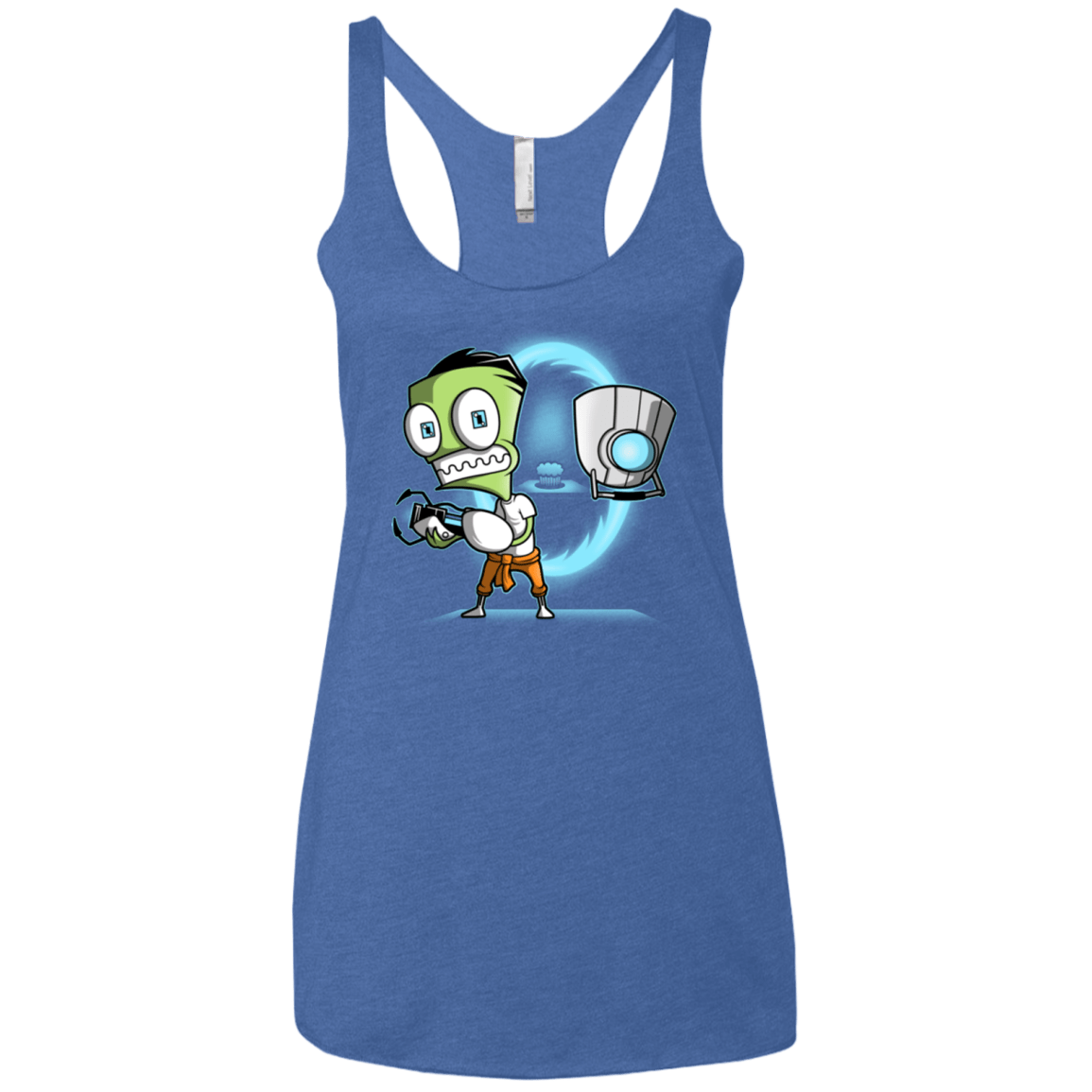 T-Shirts Vintage Royal / X-Small THE CUPCAKE IS A LIE Women's Triblend Racerback Tank