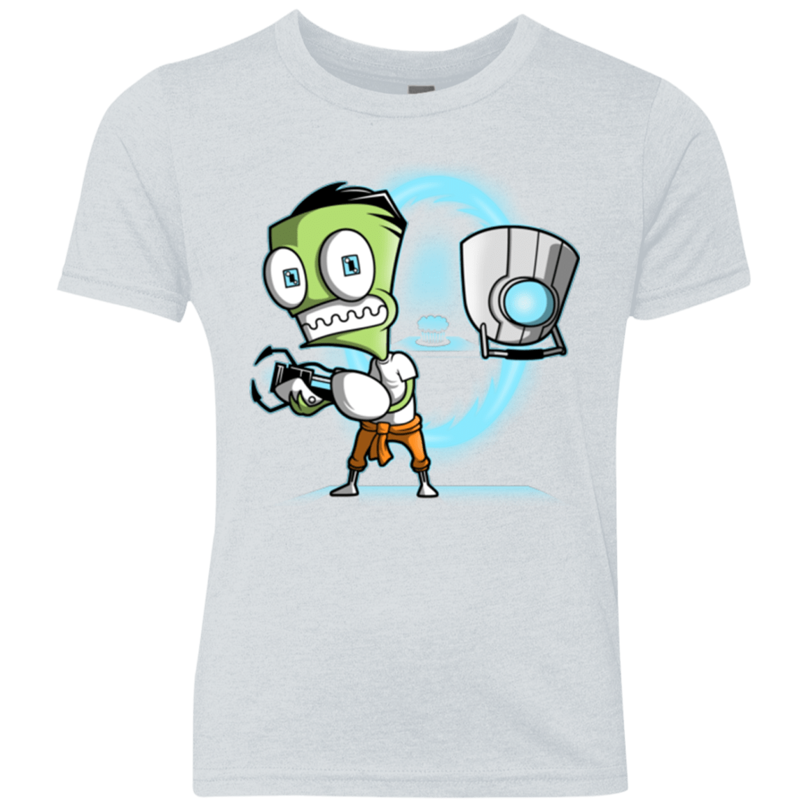 T-Shirts Heather White / YXS THE CUPCAKE IS A LIE Youth Triblend T-Shirt