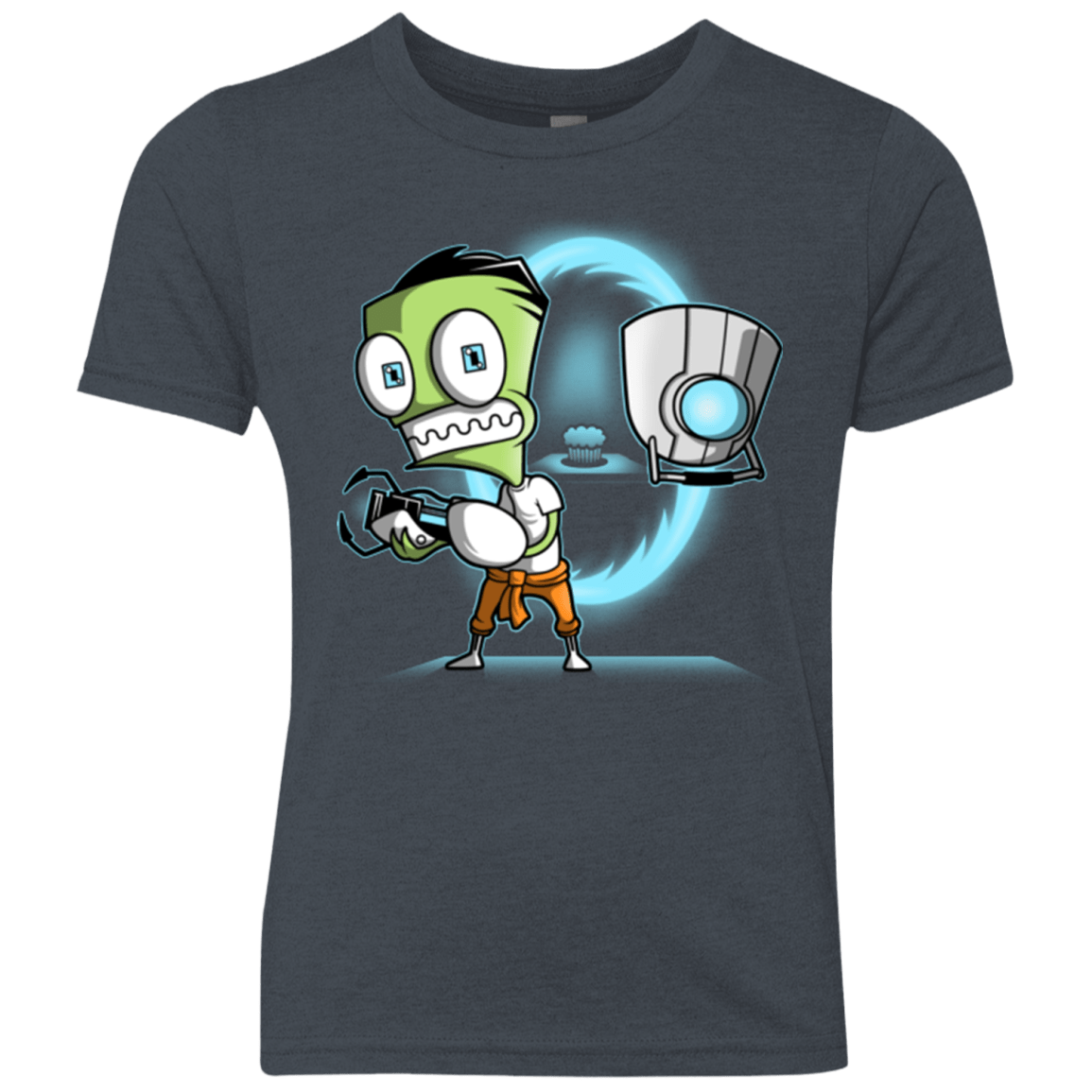 T-Shirts Vintage Navy / YXS THE CUPCAKE IS A LIE Youth Triblend T-Shirt