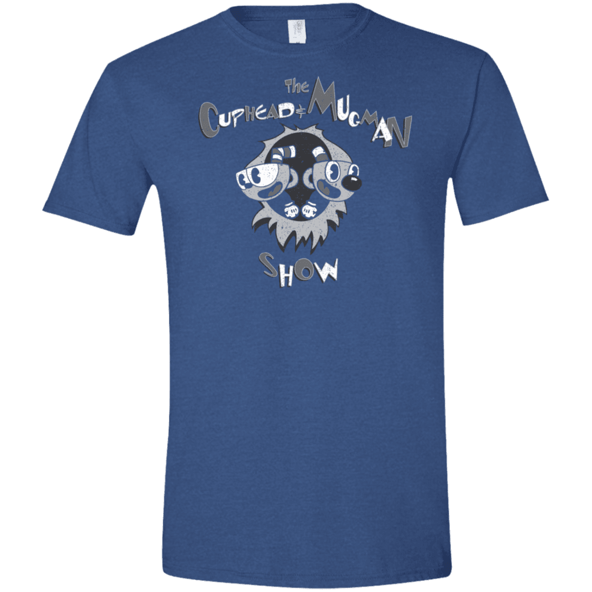 T-Shirts Heather Royal / X-Small The Cuphead & Mugman Show Men's Semi-Fitted Softstyle