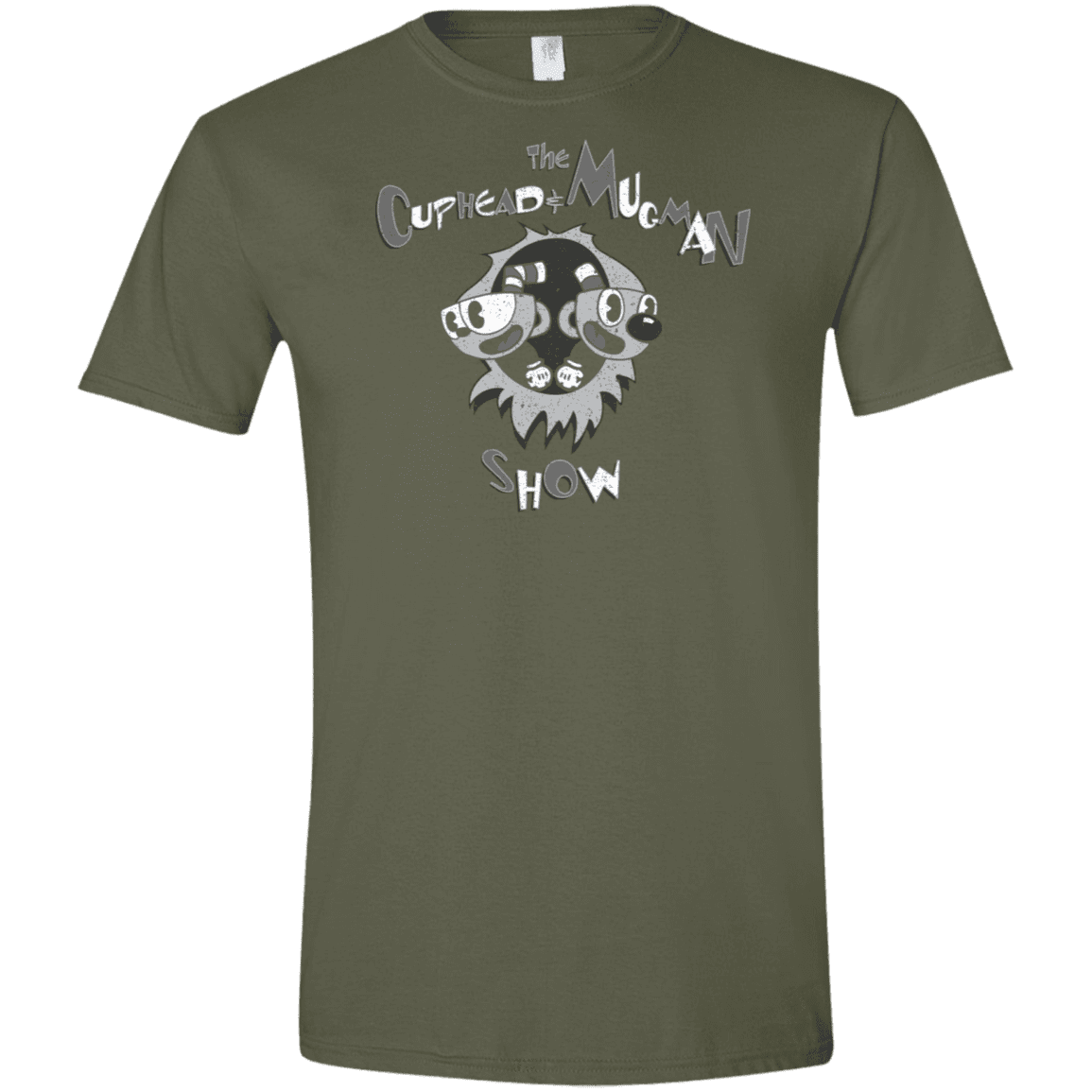 T-Shirts Military Green / S The Cuphead & Mugman Show Men's Semi-Fitted Softstyle