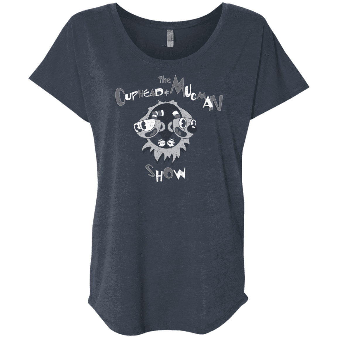 T-Shirts Vintage Navy / X-Small The Cuphead & Mugman Show Triblend Dolman Sleeve
