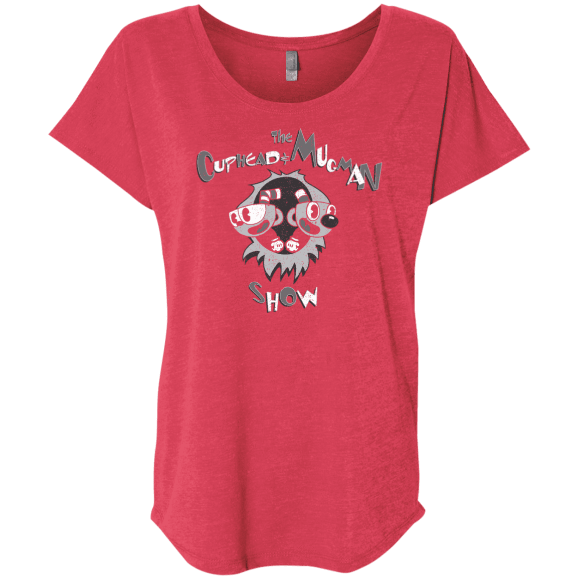 T-Shirts Vintage Red / X-Small The Cuphead & Mugman Show Triblend Dolman Sleeve