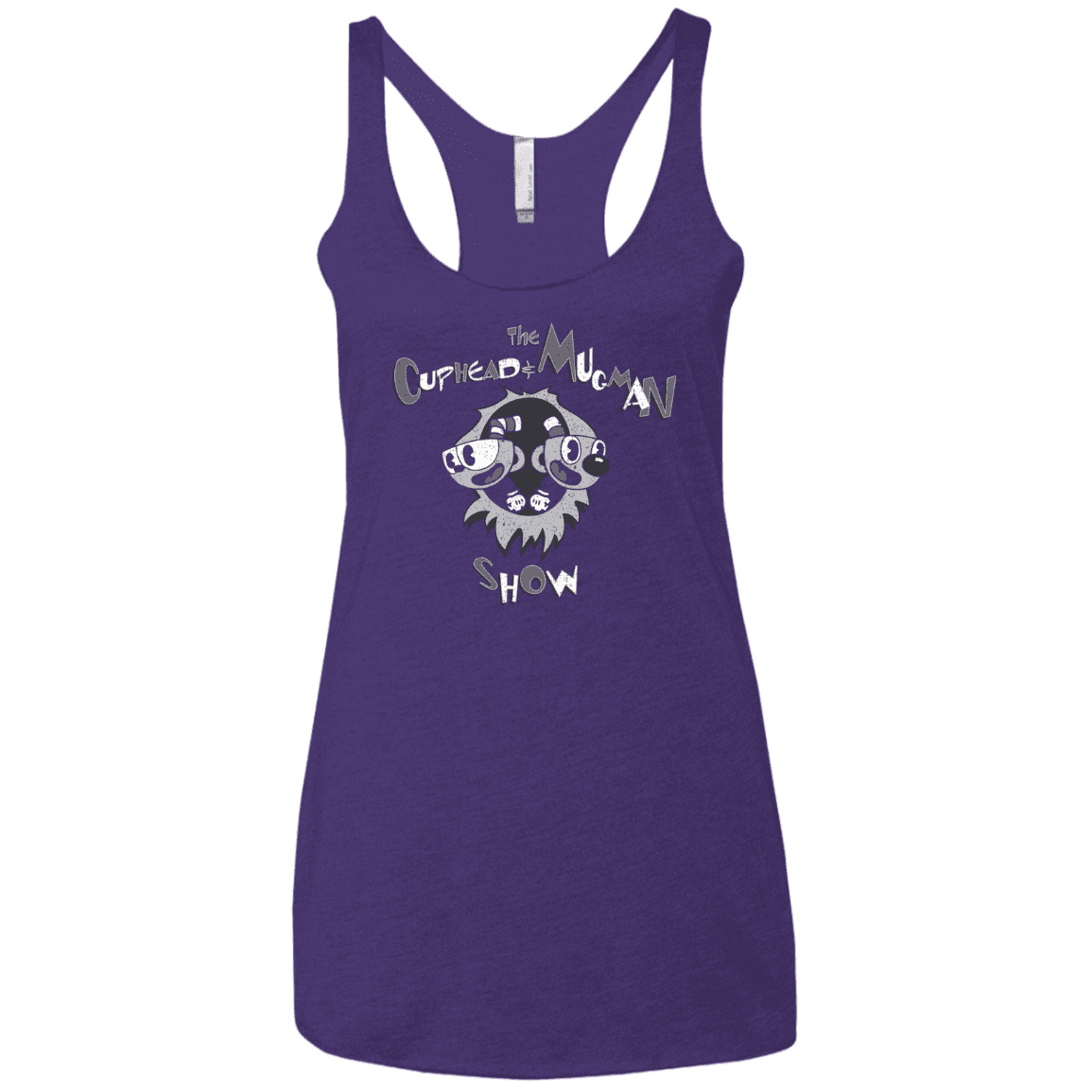 T-Shirts Purple Rush / X-Small The Cuphead & Mugman Show Women's Triblend Racerback Tank