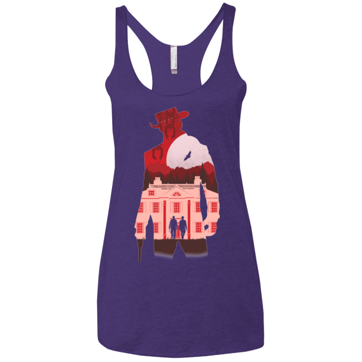 T-Shirts Purple / X-Small The D is Silent Women's Triblend Racerback Tank