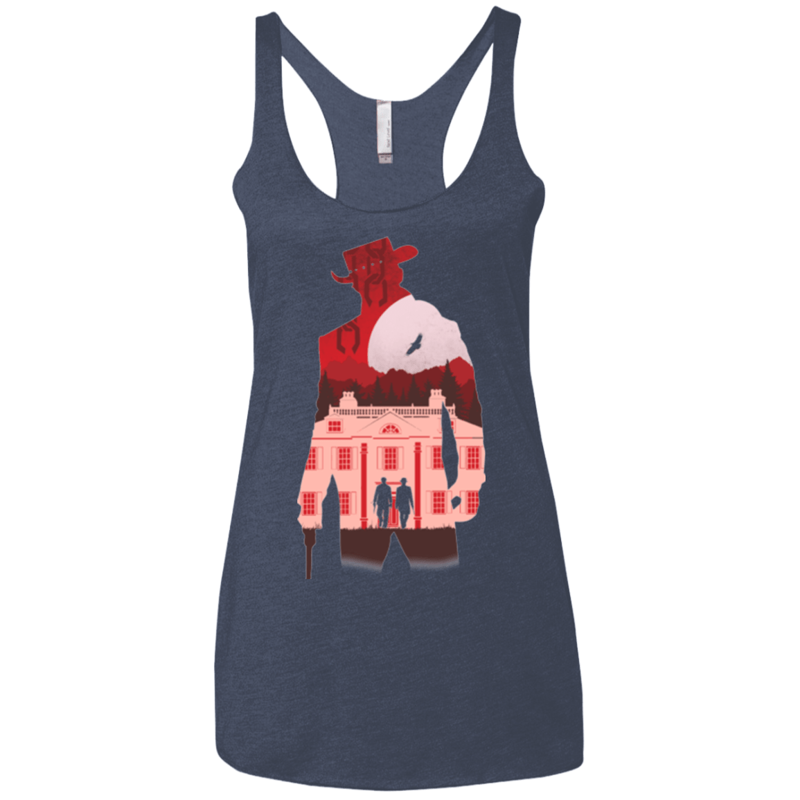 T-Shirts Vintage Navy / X-Small The D is Silent Women's Triblend Racerback Tank